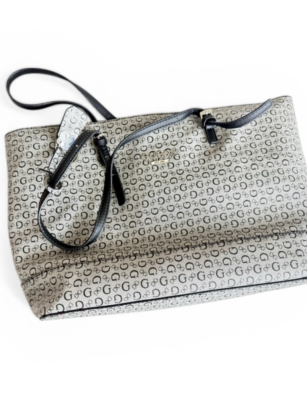 Guess Gray Designer Tote Bag